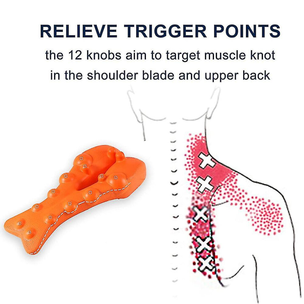 Trapezius Trigger Point Massage Tool Acupressure For Occipital Release,tmj Pain Relief,shoulder Blade,cervicogenic Headache