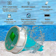 Slinx Floating Smart Swimming Pool Water Analyzer 6 In 1 Ph Chlorine Ec Tds Orp Temp Tester For Spa Pool Water With Bluetooth App