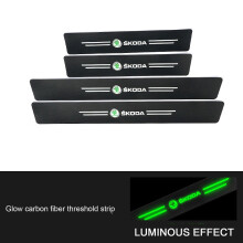 (SKODA 4pcs) Auto Door Sill Protector Anti-scratch Door Sill Protector For Automotive Tool Accessories