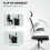Homcom HOMCOM Ergonomic Mesh Office Chair with Headrest, Lumbar Support, Black 6