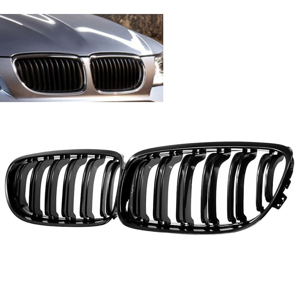 1 Pair Car Front Grille Gloss Inlet Grille For E90 Lci 3-Series Sedan/Wagon 2009 - 2011 Black 8107441109155