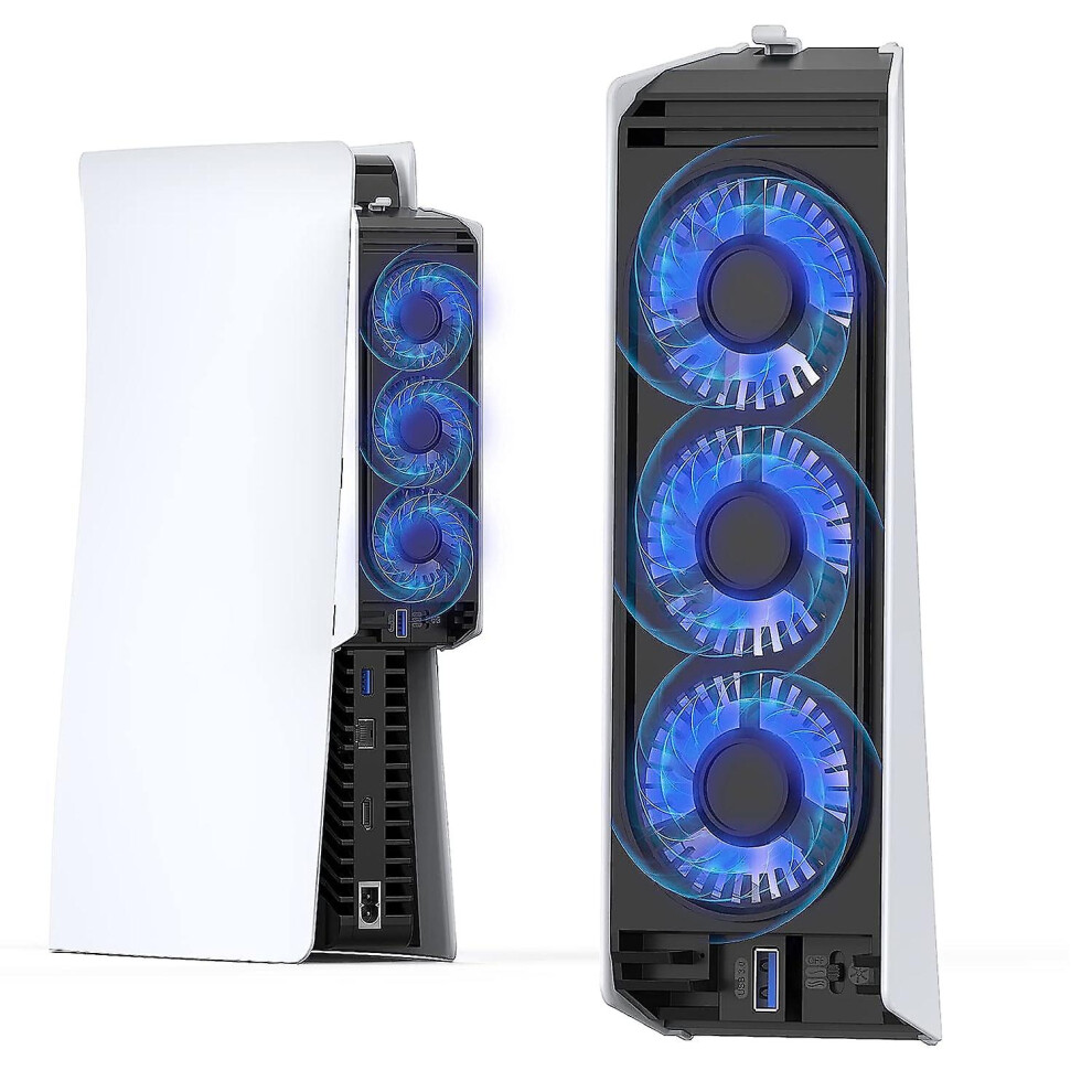 Ps5 Cooling Fan With 3 High-speed Fans For Ps 5 Digital