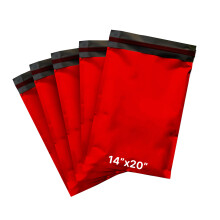(14 x 20 Inch, 5) Red Mailing Bags All Sizes Poly Postage Large Strong Self Seal Plastic Postal