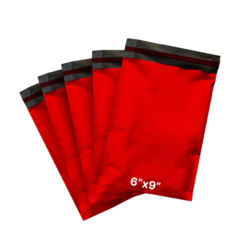 (6 x 9 Inch, 5) Red Mailing Bags All Sizes Poly Postage Large Strong Self Seal Plastic Postal