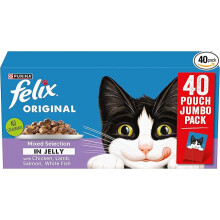 FELIX ORIGINAL Mixed Menu in Jelly Wet Cat Food 40x85g