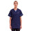 (L) Unisex Navy Blue Poly Cotton Smart Scrub Tunic 1