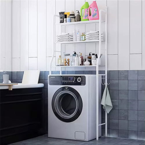 Living And Home (White) 3-Tier Over Toilet Storage Shelves Bathroom Rack 2