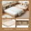 (4ft6 Double Bed 135x190cm) Storage Multifunctional  Bed Frame, MDF, White Oak 4