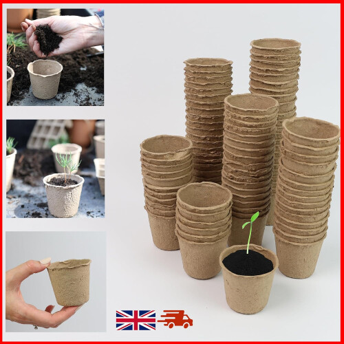 (6cm) Plant Pots 96 Pcs 6/8 Cm Paper Cups Biodegradable