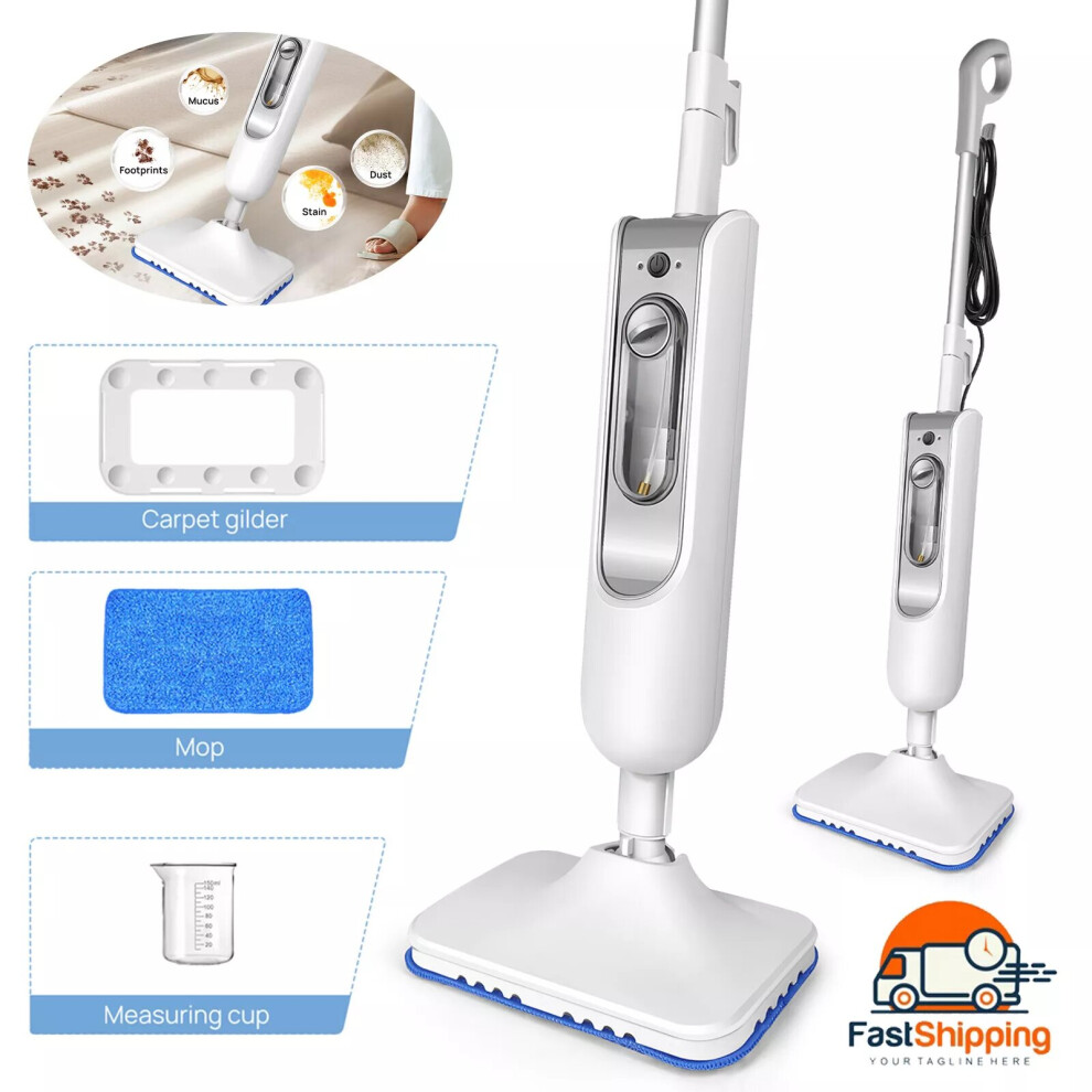 Steam Mop and Handheld Steam Cleaner Multipurpose System for Floors, Carpets, Windows, Upholstery, Kitchens & Bathrooms