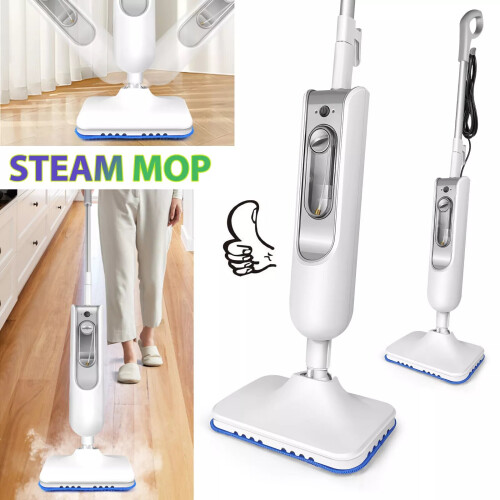 Steam Mop for Hard Floors Carpets Upholstery 400ML Water Tank 4.8M Power Cord 20 Second Heat-Up