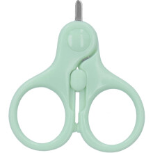 Newborn Baby Nail Scissors Baby Nail File Round Head Scissors with Safety Buckle Baby Nail Clippers (green) (1pcs)