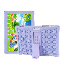 (Light purple) Kid's tablet 10.1-inch 6GB+128GB ROM 6000mAh, tablet with silicone cover