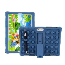 (Dark blue) Kid's tablet 10.1-inch 6GB+128GB ROM 6000mAh, tablet with silicone cover