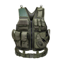 (army green) Outdoor Tactical  Breathable Anti-Stab Mesh Vest Military Protective Gear with Adjustable Fit