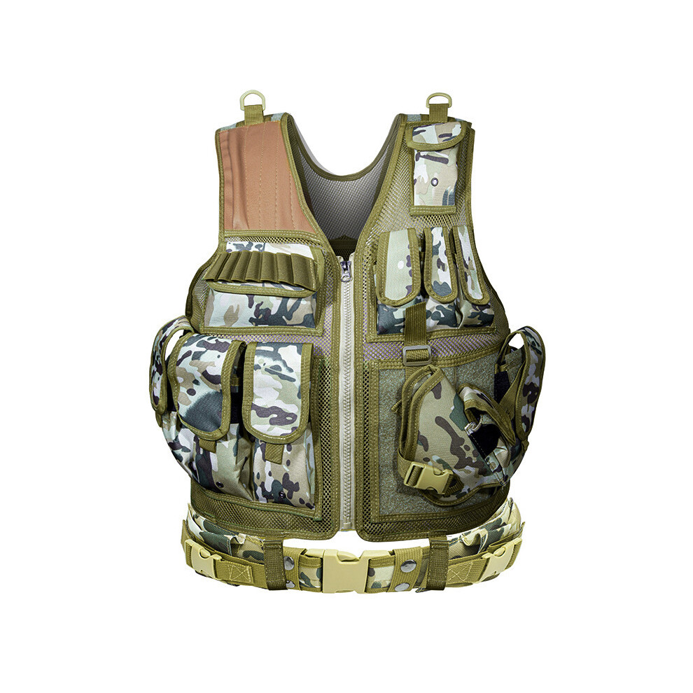 (CP) Outdoor Tactical  Breathable Anti-Stab Mesh Vest Military Protective Gear with Adjustable Fit