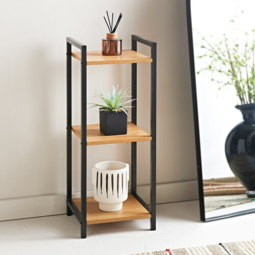 Spot On Dealz Bamboo Effect 3 Tier Shelf Stylish Durable and Space-Saving Unit