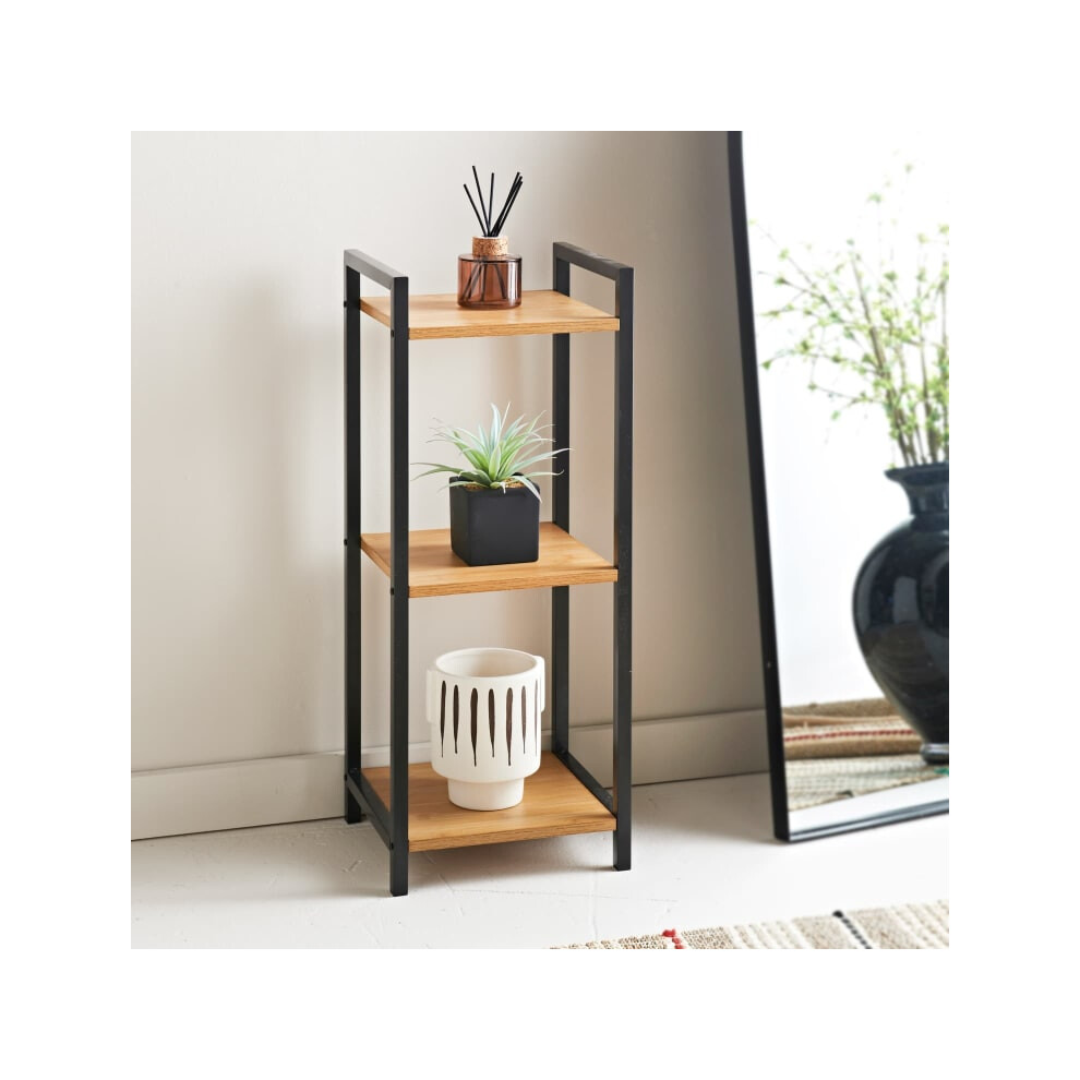 Bamboo Effect 3 Tier Shelf Stylish Durable and Space-Saving Unit