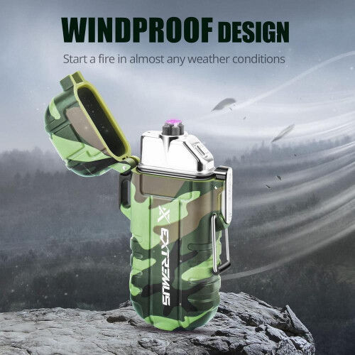 Blaze 360 Rechargeable Electric Lighters, Dual Arc Lighter, Windproof Plasma Lighter, Waterproof Lighter 1