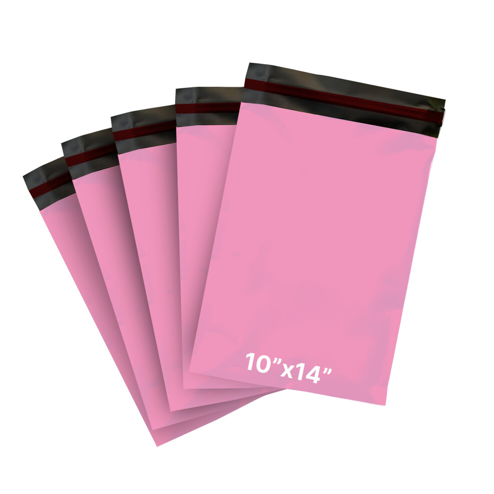 (50) Pink 10x14  Mailing BagsSelf Sealable Plastic Bags, Postage Bags, Parcel Bags for Posting Clothes, Books