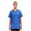 (L) Unisex Smart Scrub Blue Tunic Nurse Uniform 1
