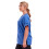(L) Unisex Smart Scrub Blue Tunic Nurse Uniform 4