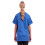 (L) Unisex Smart Scrub Blue Tunic Nurse Uniform 5