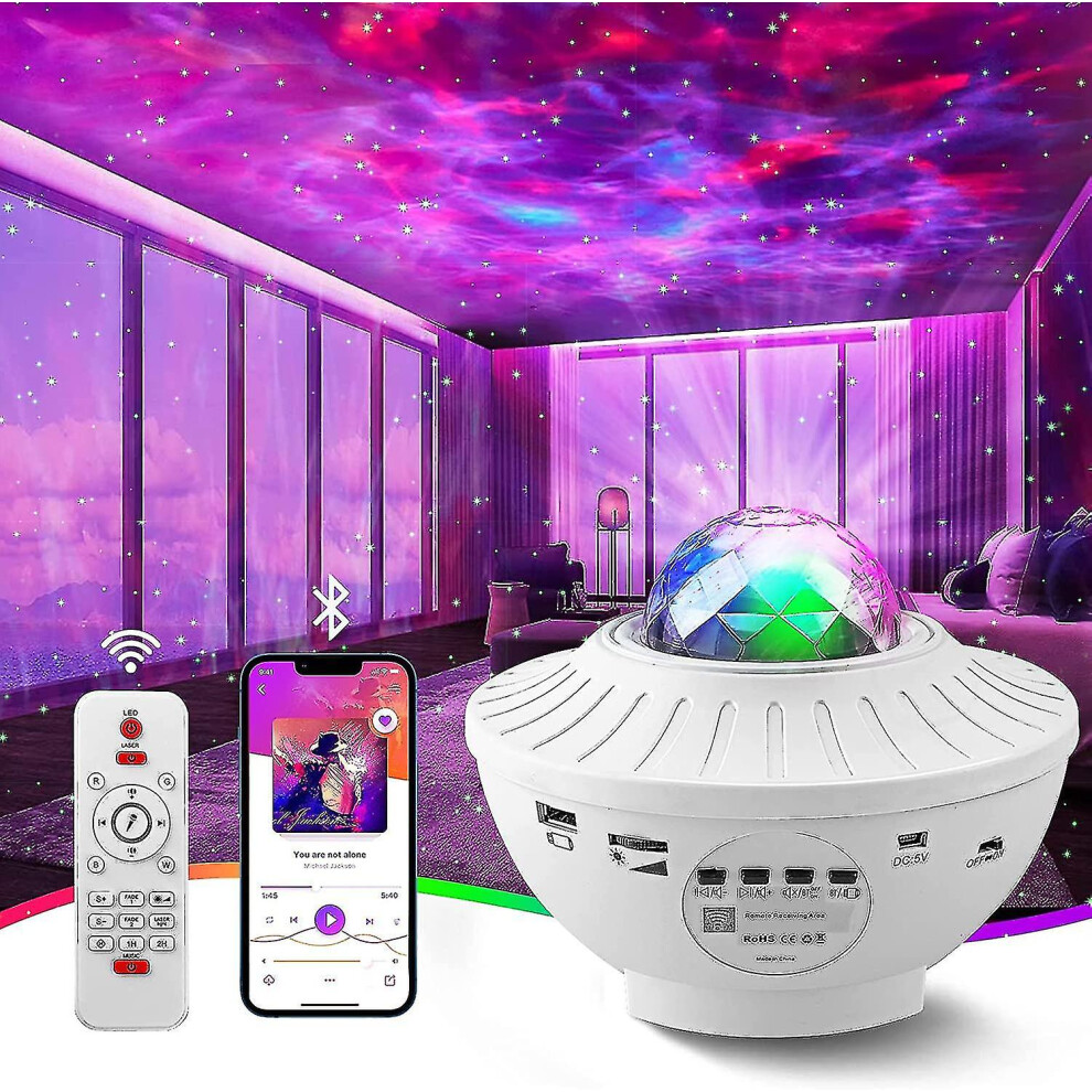 Galaxy Light Projector, Star Projector Night Light For Kids, 5 In 1 Sky Light With Remote Control, Bluetooth Music Speaker, Star Lights Sky Light For-image