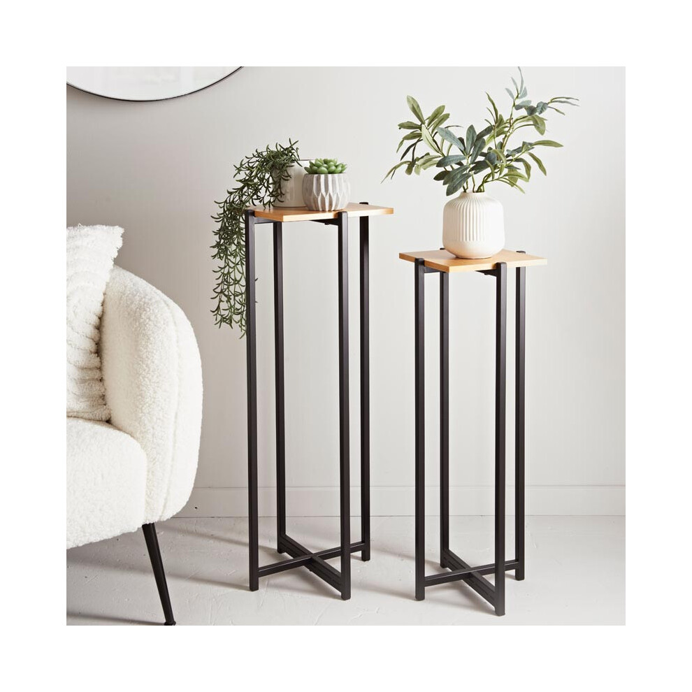 Set of 2 Plant Stands Stylish Durable and Space-Saving for Any Home