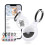 (White) PawView AirTag Holder & AirTag Keyring 2