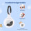 (White) PawView AirTag Holder & AirTag Keyring 8