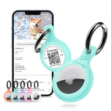 (Tiffany) PawView AirTag Holder & AirTag Keyring