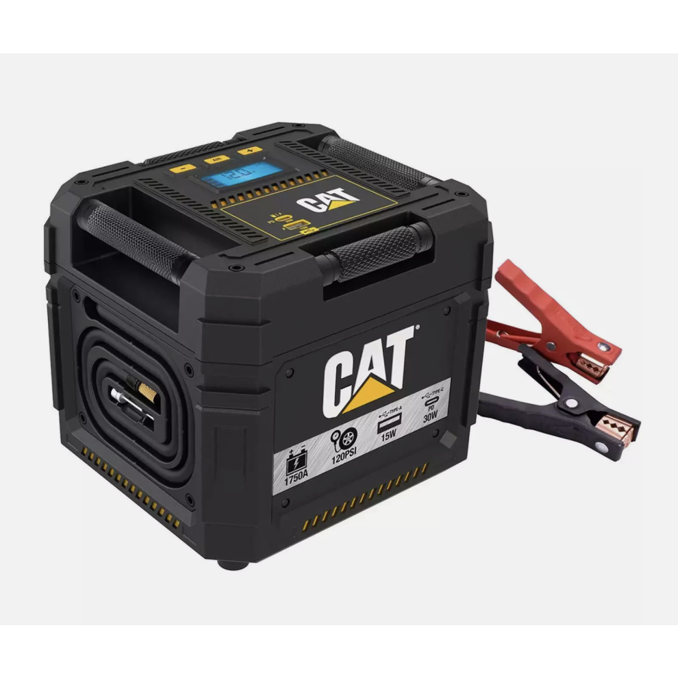 CAT Cube 1750A Lithium 4in1 Portable Jump Starter Air Compressor USB-C