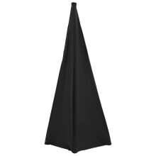 (Black) 2pcs Polyester Cloth Speaker Holder Cover Portable Speaker Stand Two-sided Cover