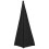 (Black) 2pcs Polyester Cloth Speaker Holder Cover Portable Speaker Stand Two-sided Cover 1