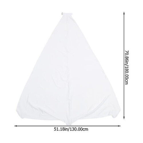 (White 2pcs) 2pcs Polyester Cloth Speaker Holder Cover Portable Speaker Stand Two-sided Cover 2