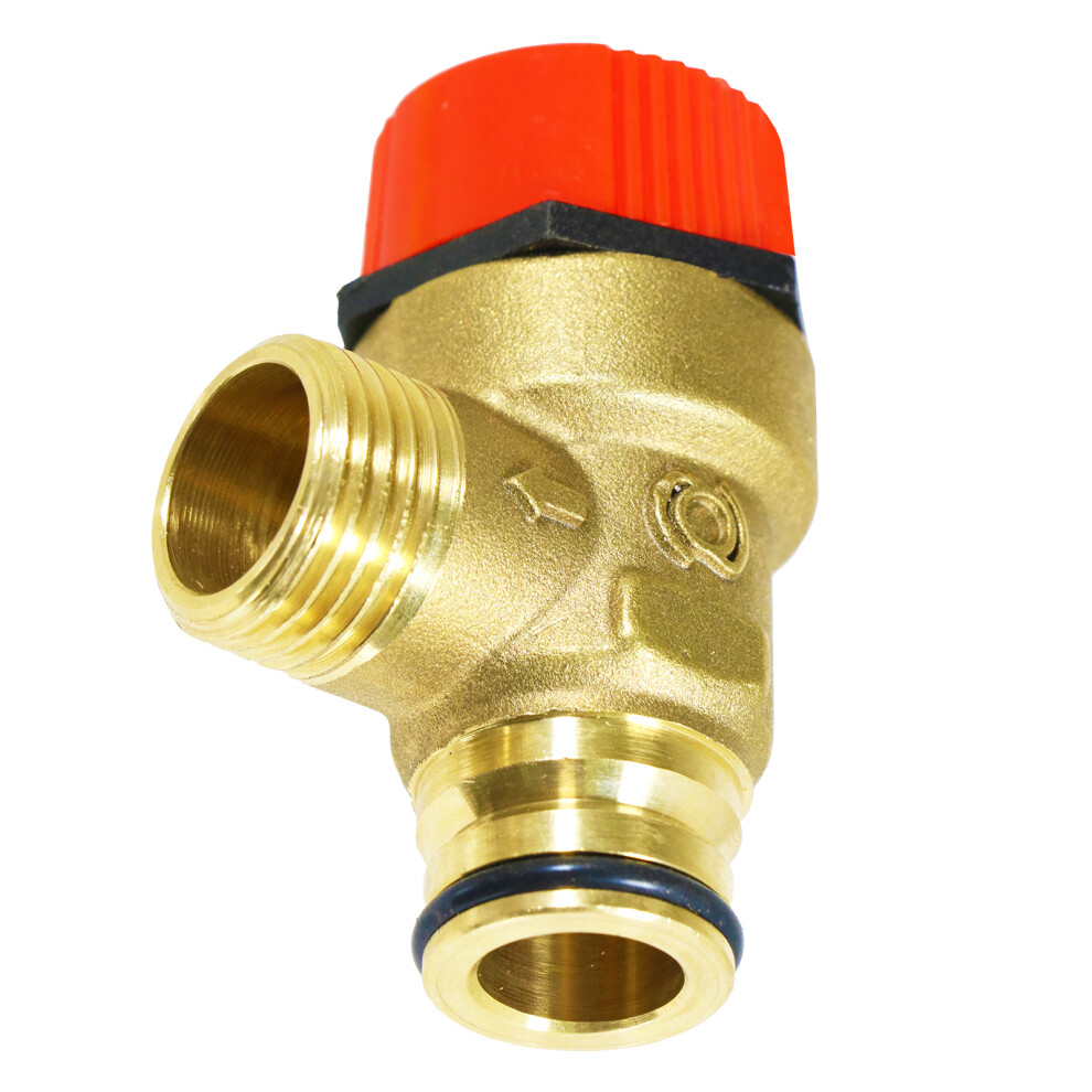 Pressure Relief Safety Valve for Worcester Bosch Boiler 3 Bar 1/2" BSP Male x Push Fit Brass PRV