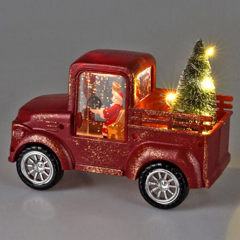 Christmas Red Car Tree LED Light Up Santa/Snowman Truck Xmas Festive Decoration