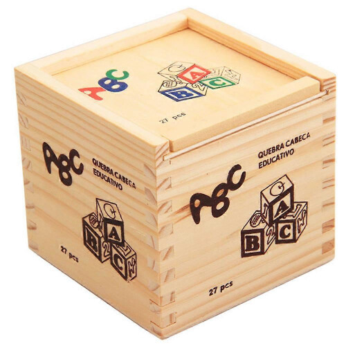 27 Pcs Wood Alphabet Blocks Letters Stacking Building Blocks Educational Toys 2