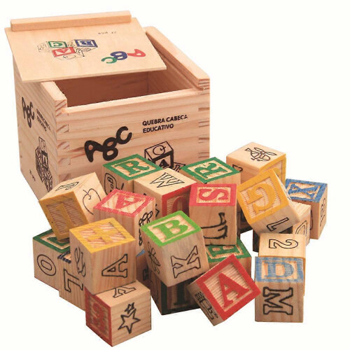 27 Pcs Wood Alphabet Blocks Letters Stacking Building Blocks Educational Toys