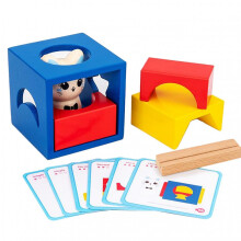 Wooden Cat Adventure Game Puzzle Nesting Toys Matching Game Building Blocks