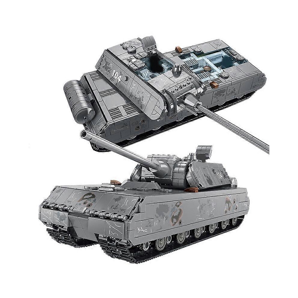 (C) Military Heavy Tank German Panzer VIII Maus Building Blocks Leopard ...