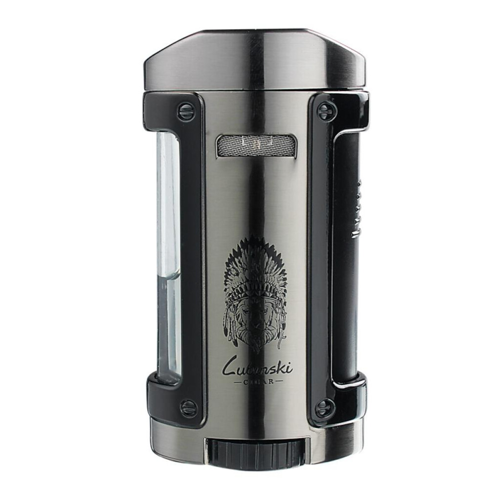 Yeuligo Gray ( (10006)) Lighter Smoking Set Metal Electroplating Zinc Alloy Electroplating Paint Direct Punching Windproof Cigar Lighter