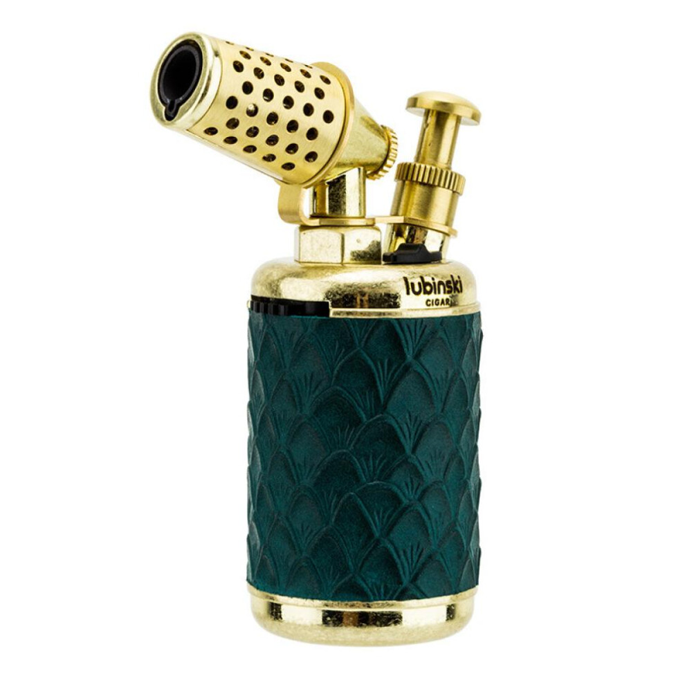 Yeuligo Green (Green) Cigar Lighter Zinc Alloy Single Straight Punch With Tapper Safety Lock Desktop Lighter