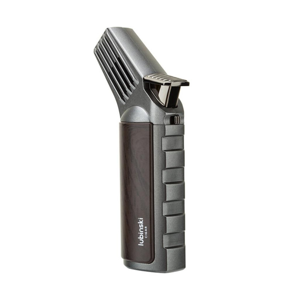 Yeuligo Gray/Grain/Blue ( Wood ) Cigar Lighter Alloy Lock Flame Single Direct Punch Wind-Resistant Desktop Cigarette Lighter