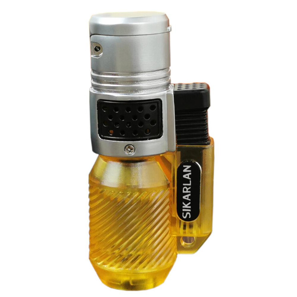Yeuligo Yellow (Yellow) Cigar Lighter Windproof Straight Inflatable Lighter Creative Personalized Mini Cigar Lighter