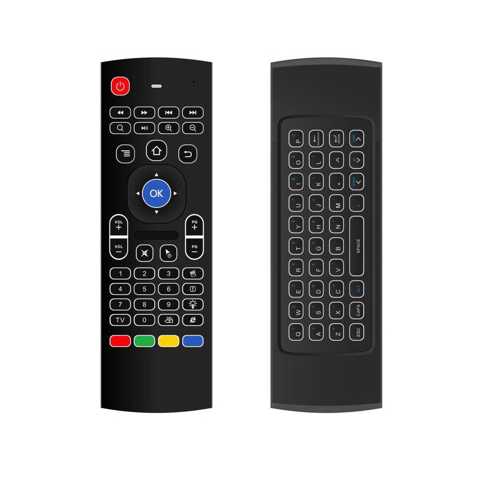 Mx3 Backlit Wireless 2.4G Six Axis Gyroscope Keyboard Remote Control Air Mouse Ir Learning White 300029481508