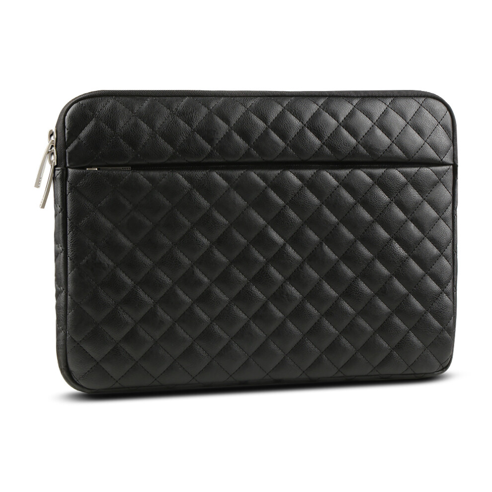 Atailorbird Plain Texture Pu Liner Laptop Bag For 13.3 Inch And 15.6 Inch Notebook Black 6900061548357