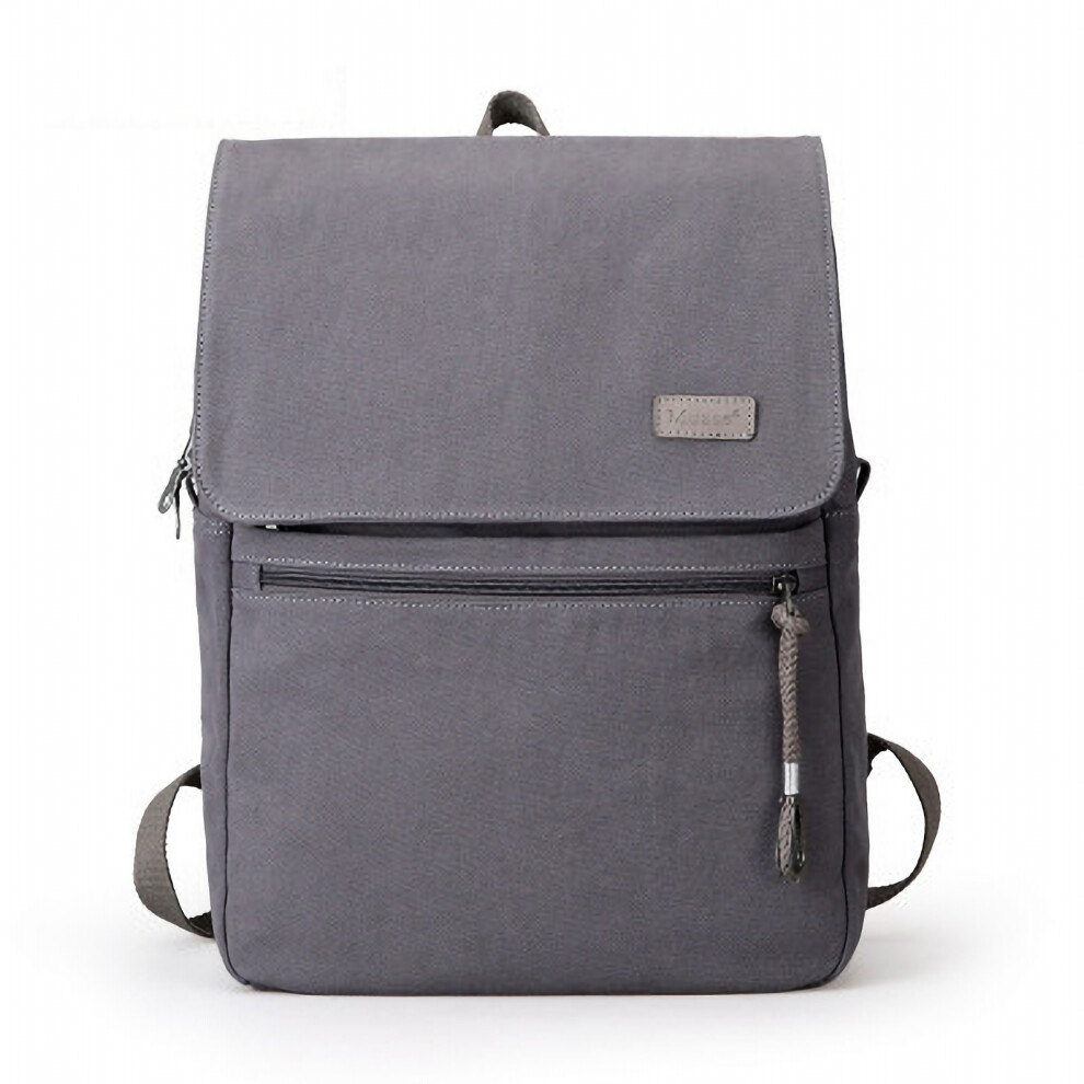 Muzee 15.6 Inch Usb Chargering Backpack 20 35L Large Capacity Simple Causal Waterproof Fashion Canvas Laptop Bag Blue/Gray 6900065014469