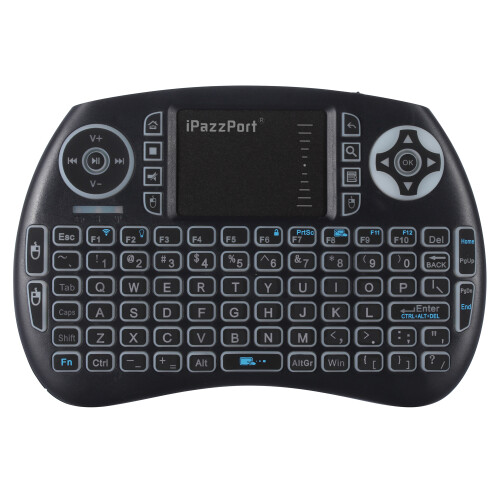 iPazzPort KP 810 21BTL Wireless bluetooth Backlit Multi language Black Mini Keyboard Air Mouse 1